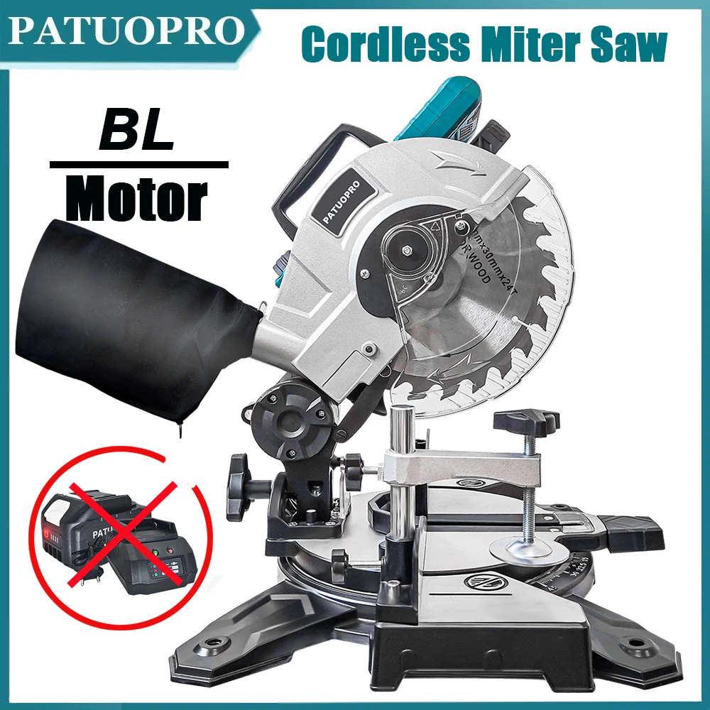 1400 Вт Бесщеточная торцовочная пила с регулируемым углом наклона, аккумуляторный режущий инструмент, резак для труб из металла, дерева, ПВХ, электроинструмент для батареи Makita 18 В