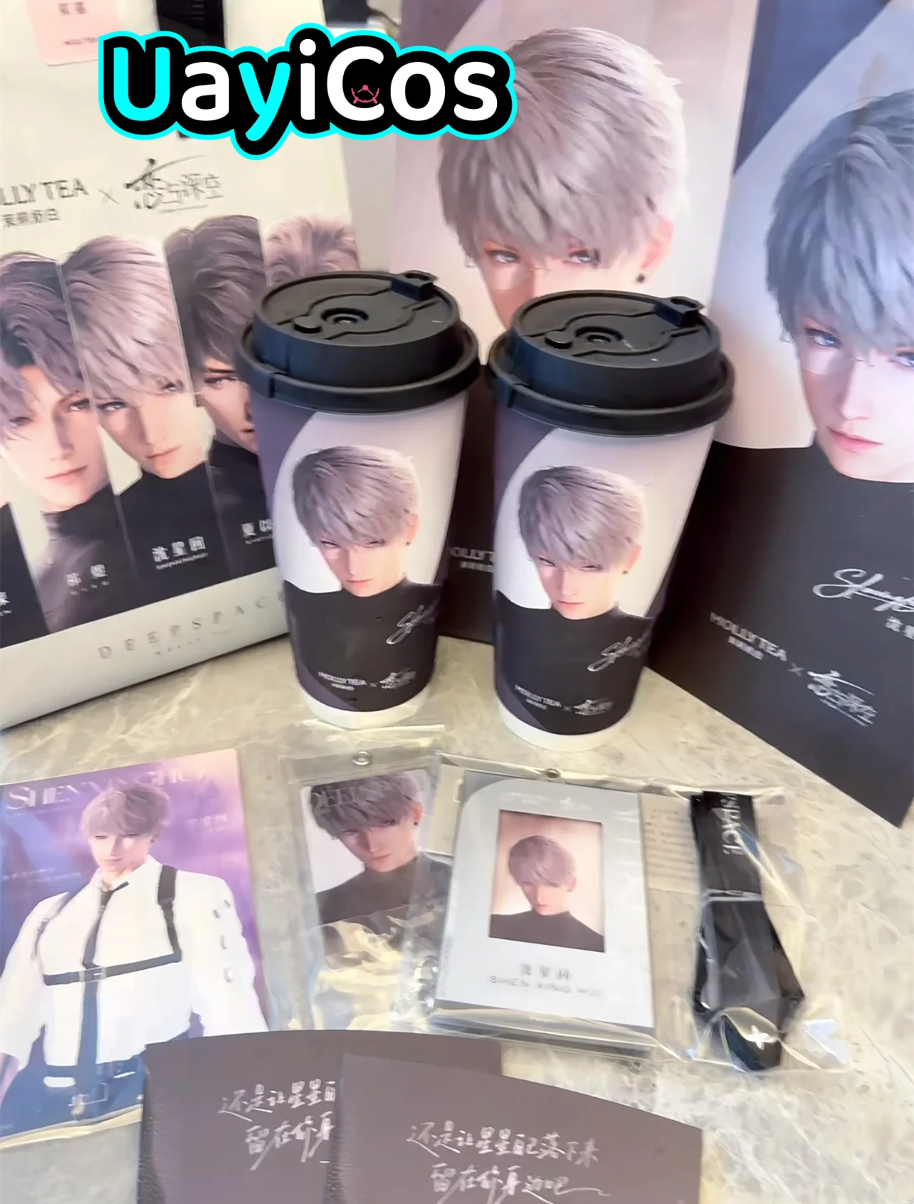 In Stock Official Love and Deepspace X MOLLYTEA 2026 New  Xavier Sylus  Photo Frame Cup Paper Bag Card Sleeve Keychain Anime Toy