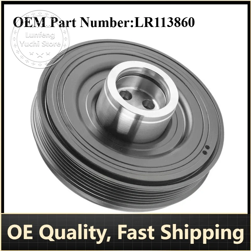 

P/N: LR113860 LR074072 JDE36438 JDE38407 - Engine Crankshaft Pulley for Jaguar E-Pace, XE and Land Rover Discovery (2.0L)
