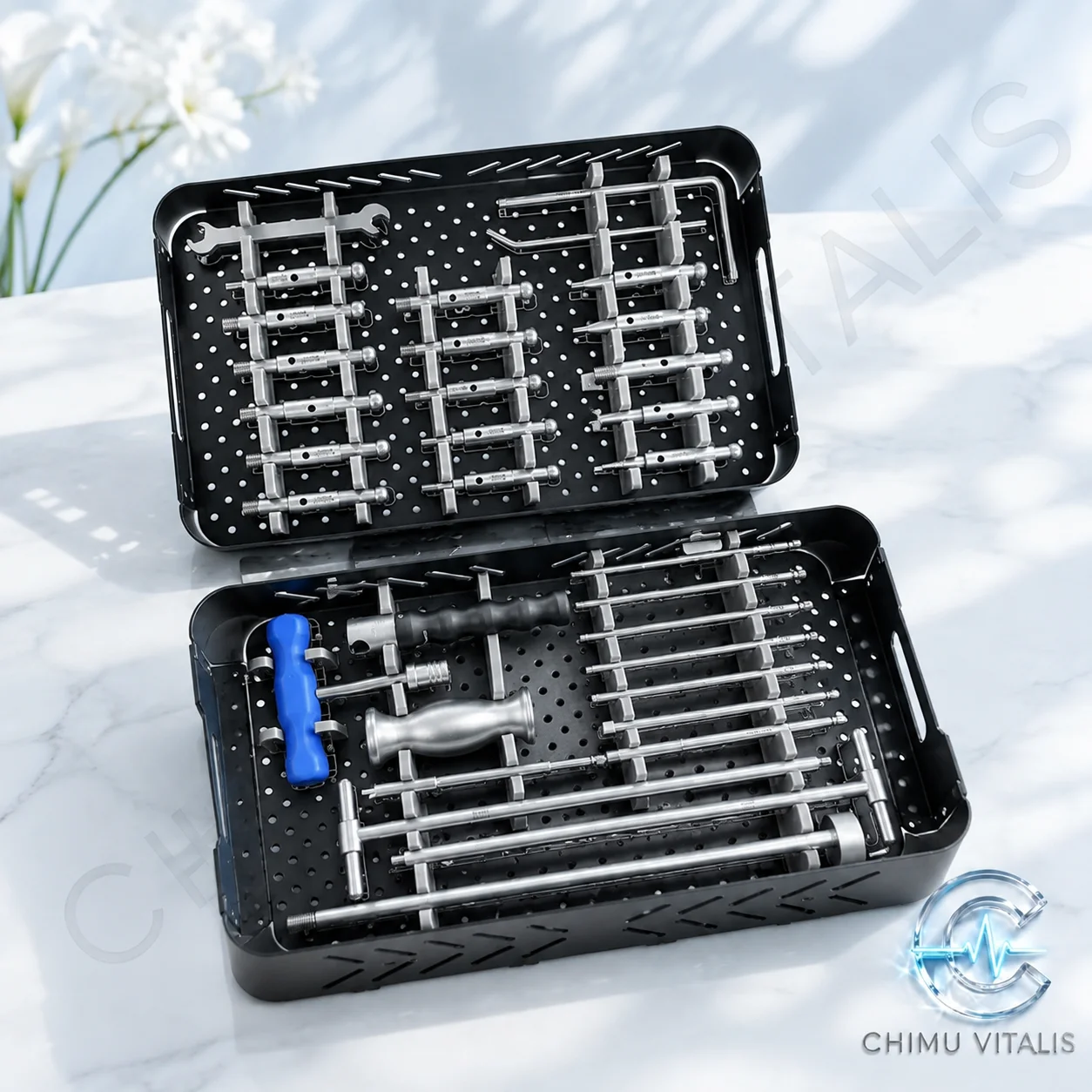 【CHIMU VITALIS】Internal Fixation Instrument Set with Storage Box, PFNA Blade Driver & Hex Screwdriver