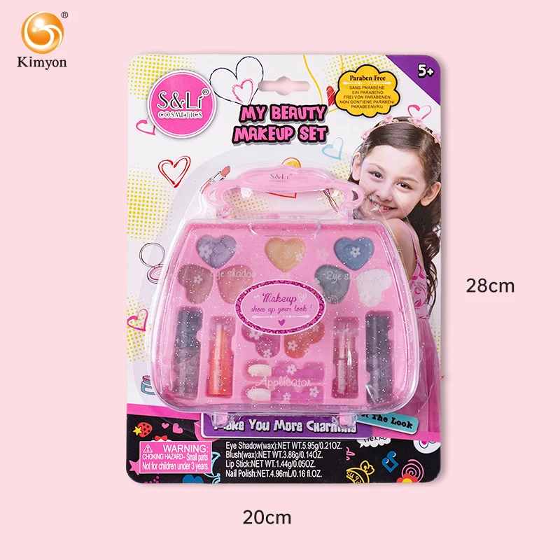 Princess Make Up Box,Beauty Makeup Toy For Girl ,Kids Little Handbag,  Washable, Non-toxic，Safe Birthday Gift Or Kids Party