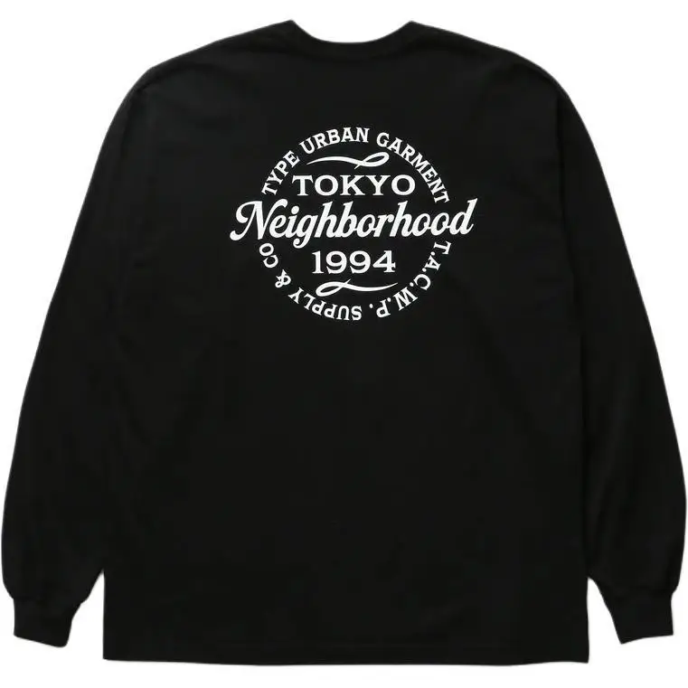 NEIGHBORHOOD Graphic L/S Tee Relaxed Fit 100% Cotton Couple Casual Streetwear