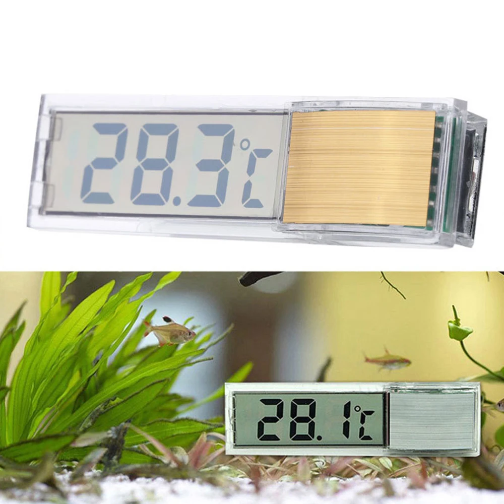 Fish Tank Electronic Water Temperature Gauge Aquarium 3D Liquid Crystal Digital Measurement Thermometer Temp Control Accessories