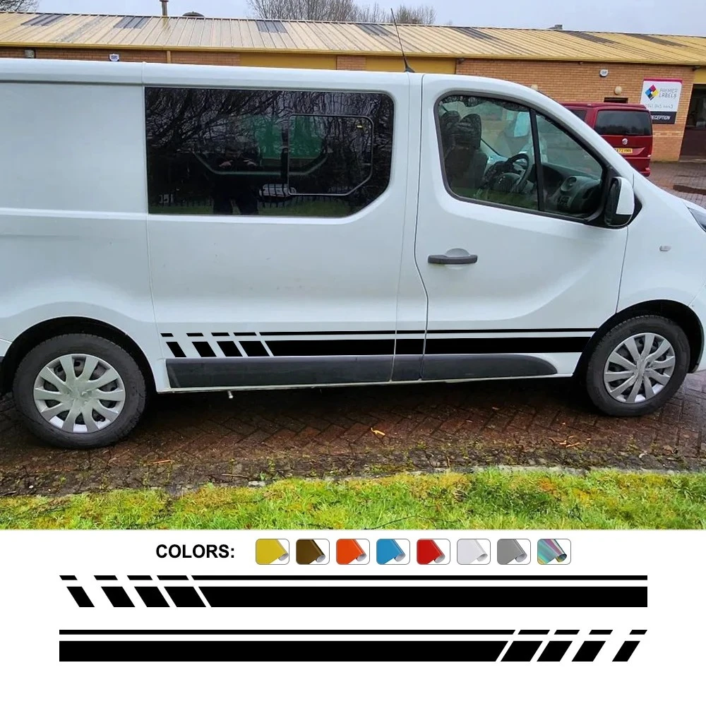 Pegatinas laterales para coche, accesorios de vinilo para autocaravana, Renault Trafic, Vauxhall, Opel Vivaro, Nissan NV300, Fiat Talento