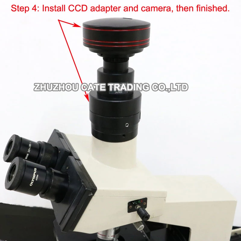 Adattatore CCD per microscopio trinoculare BH2 Base di conversione interfaccia trinoculare per Olympus Stereo biologico AX BX CX MX CX2 BX2 SZX