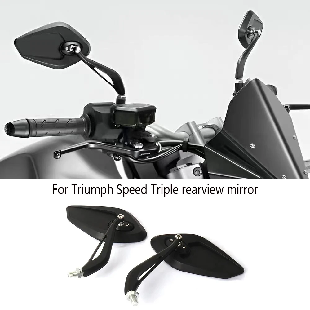 

For Triumph Speed Triple 2011 2012 Motorcycle Aluminum Rearview Mirrors Aluminum Back Side Convex Mirror Motorcycle Accessories