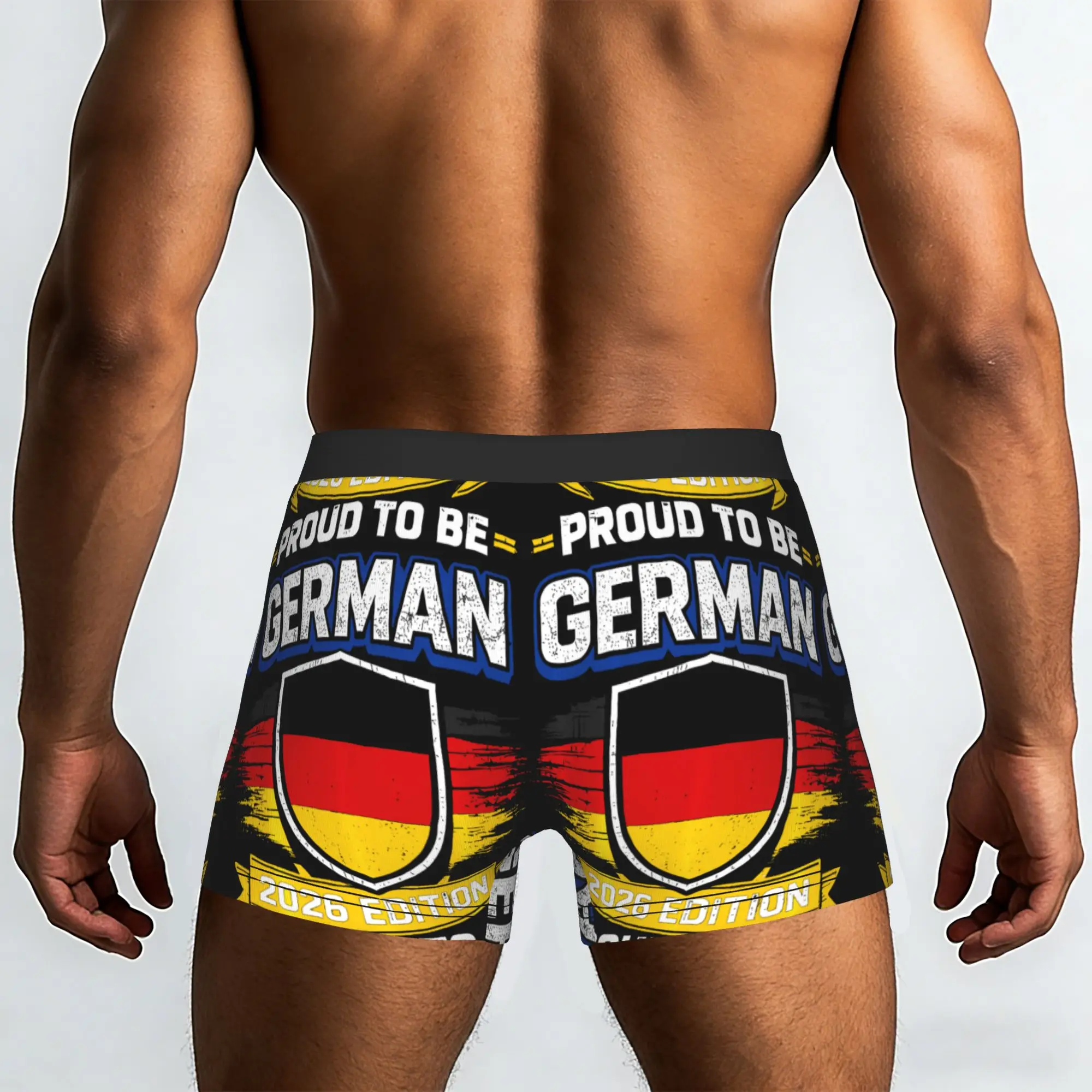 Proud to Be German 2026 Edition Football Fan  Germany Underpants Homme Panties Men's Underwear Comfortable Shorts Boxer Briefs
