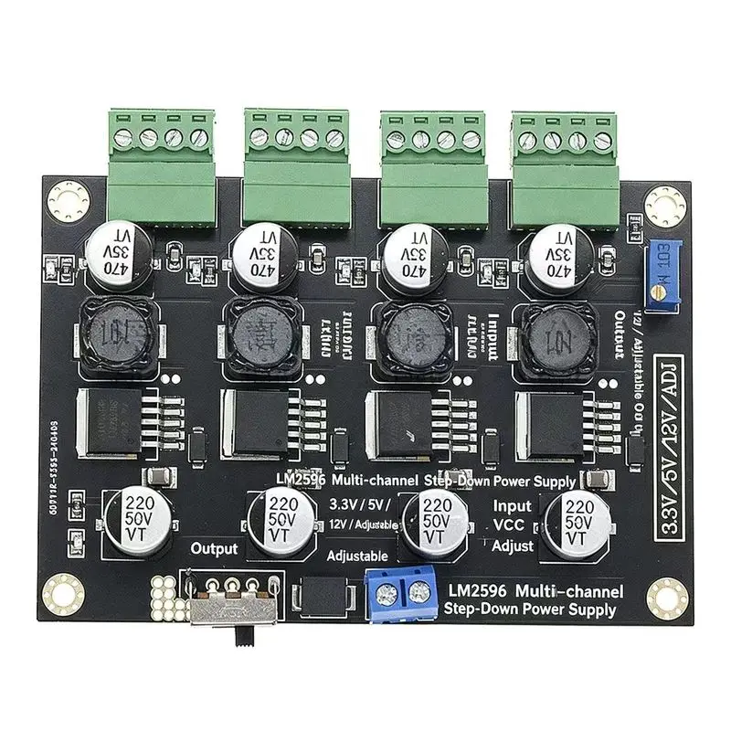 LM2596 Multi-channel DC-DC Step Down Power Supply Module 3.3V 5V 12V Adjustable ADJ Output Buck Converter