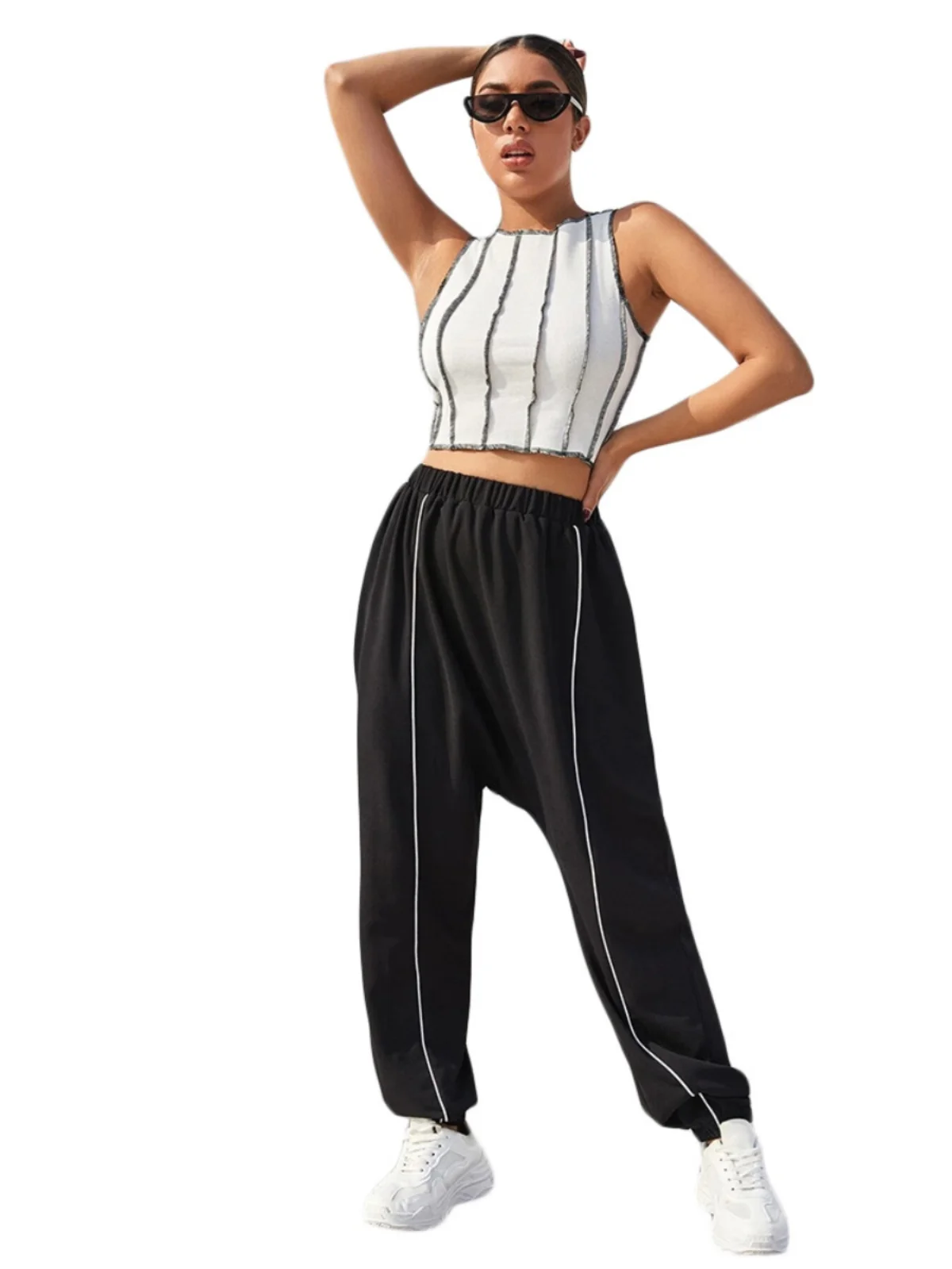 Gilet rond Ne Street pour femmes, t-shirt décontracté en Fiber de Polyester, ort Sve irt Dr Summer Faion, 2024