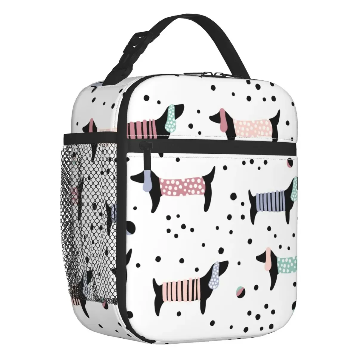 Dachshund Dog Lovers Insulated Lunch Bag for Outdoor Picnic Animal Badger Sausage Leakproof Cooler Thermal Lunch Box Women Kids