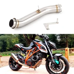 60mm Motorcycle Exhaust Muffler Stainless Steel Middle Link Pipe For KTM 1290 Super Duke R 2014 2015 2016 2017 2018 2019