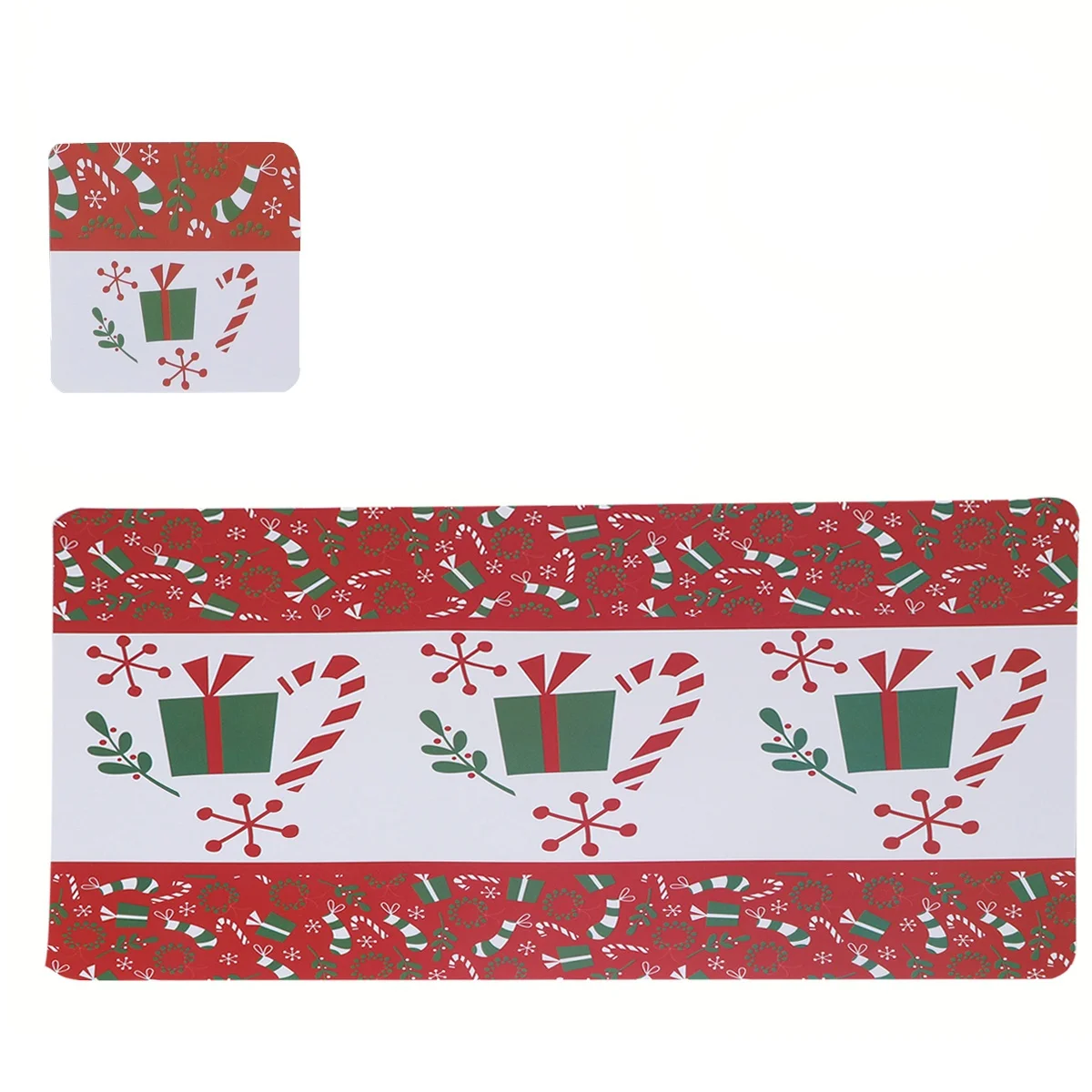 

12Pcs Placemats Cup Coasters Set Heat Resistant Non Slip PVC Table Mats for Dining Home Kitchen Restaurant Use Christmas