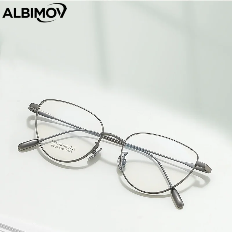 

Женские ультралегкие оптические очки в оправе, модные титановые очки «кошачий глаз», удобные женские милые очки, дизайнерские очки