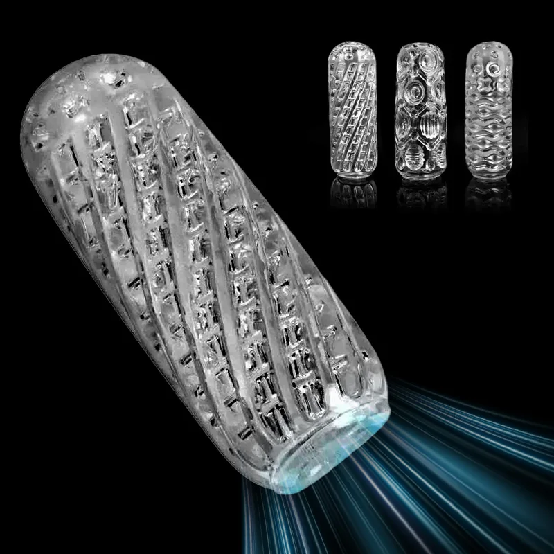 Transparent Male Endurance Training Masturbator Cup Soft Realistic Vagina  Endurance Exercising Pocket Pussy Adult Sex Toy 18+