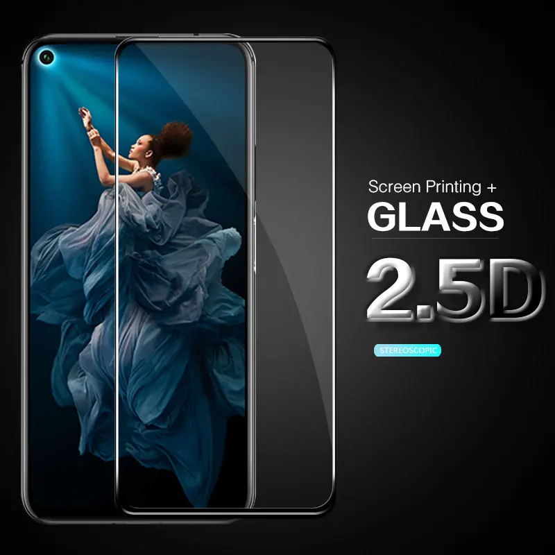 2.5D Full Cover Tempered Glass Film For Huawei Honor 20 Honor20 YAL-AL00 YAL-L21 Screen Protector Glass Front Cover Film Glass