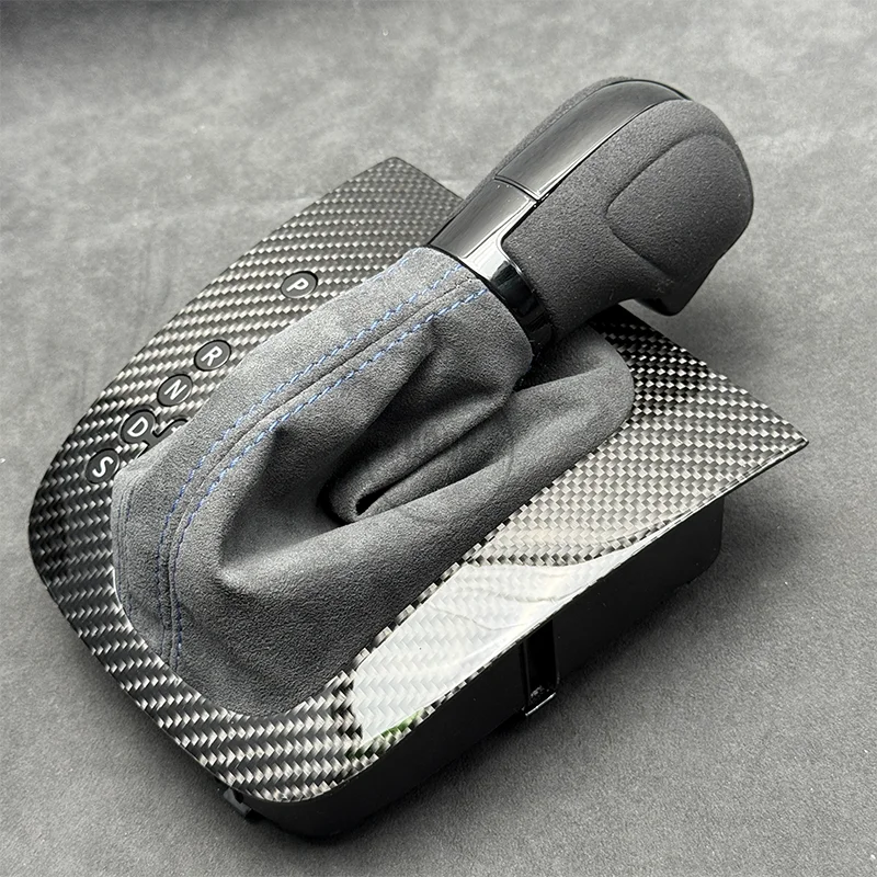 For Volkswagen Golf 7 mk7 mk6 gear head modification with carbon fiber material shift panel suede handball to enhance texture