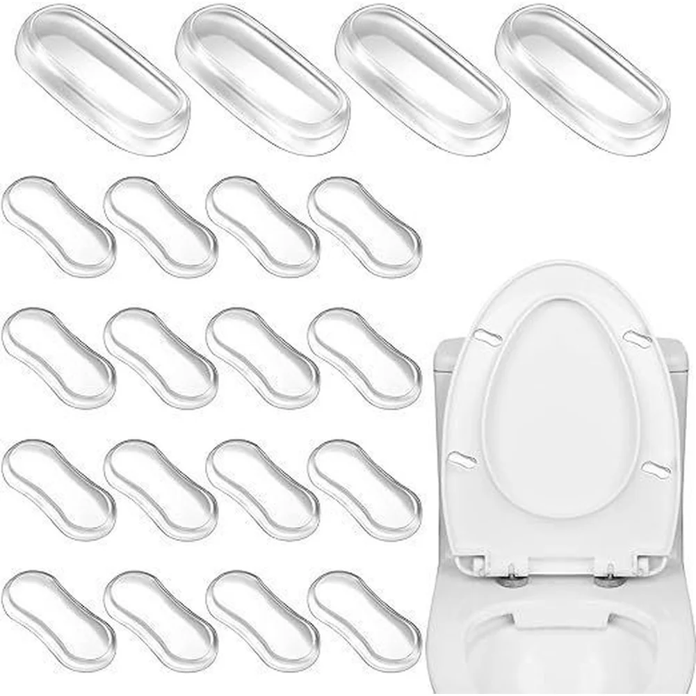 Anti-collision Pads Toilet Seat Bumpers Clear Silicone Anti-collision Pads Toilet Seat Bumpers Noise Reduction Flexible Padding