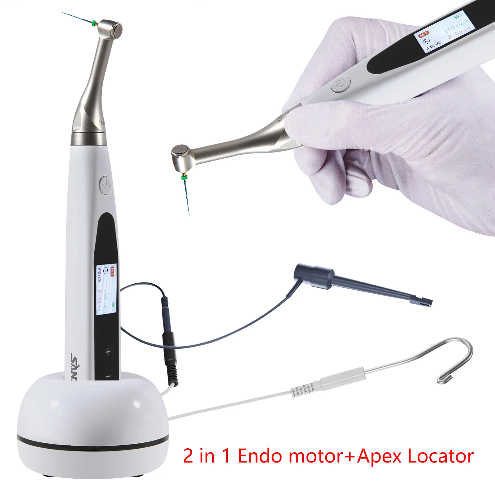 Dental Wireless 16:1 Reciprocating Endo Motor Handpiece Built in Apex Locator  Root Canal Treatment