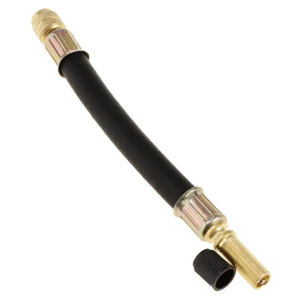 

Tire Valve Extension Adaptor Rubber Metal Tyre Valve Stem Extension Braided 140mm for Heavy Vehicle Truck RV Camper Trailer