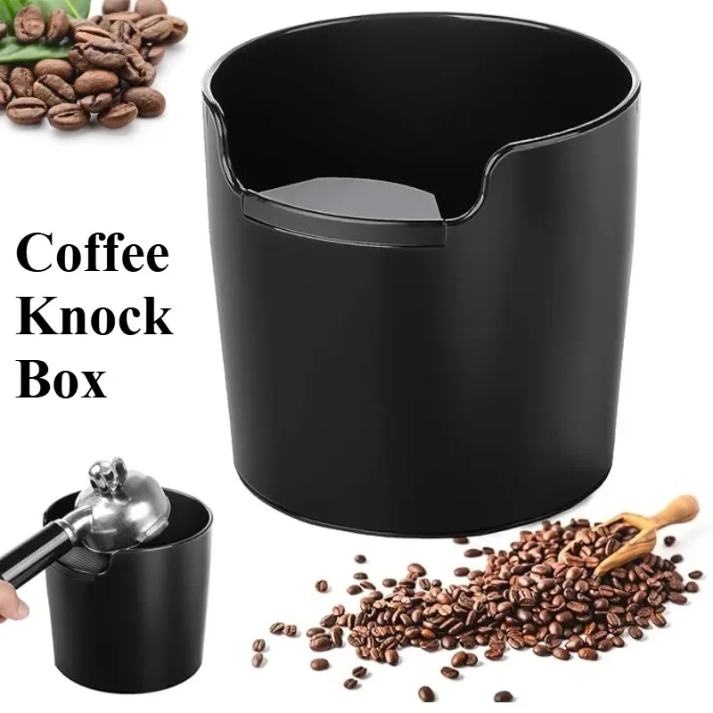 

Coffee Knock Box Coffee Powder Grounds Knoking Barrels Rubber Non-Slip Espresso Ground Container Easy Clean Coffee Bar Accessory