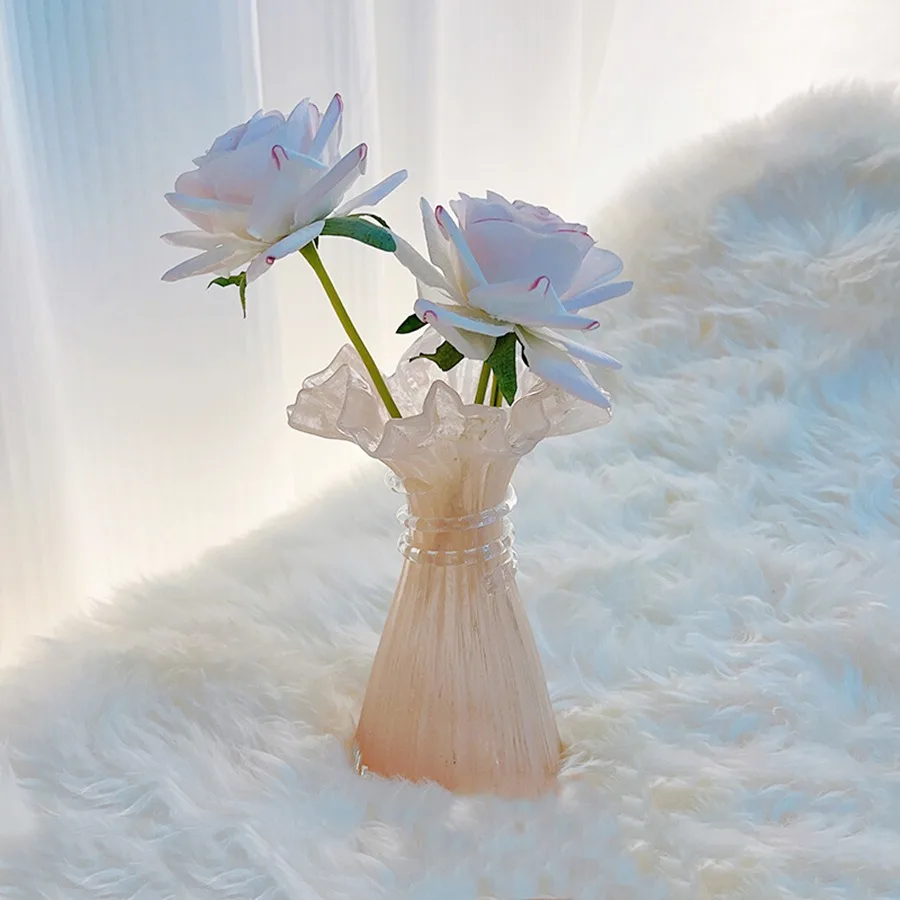 

Original Vase Decoration Elegant Modern Glass Unique Wedding Vase Outdoor European Table Minimalist Crystal Floreros Room Decor