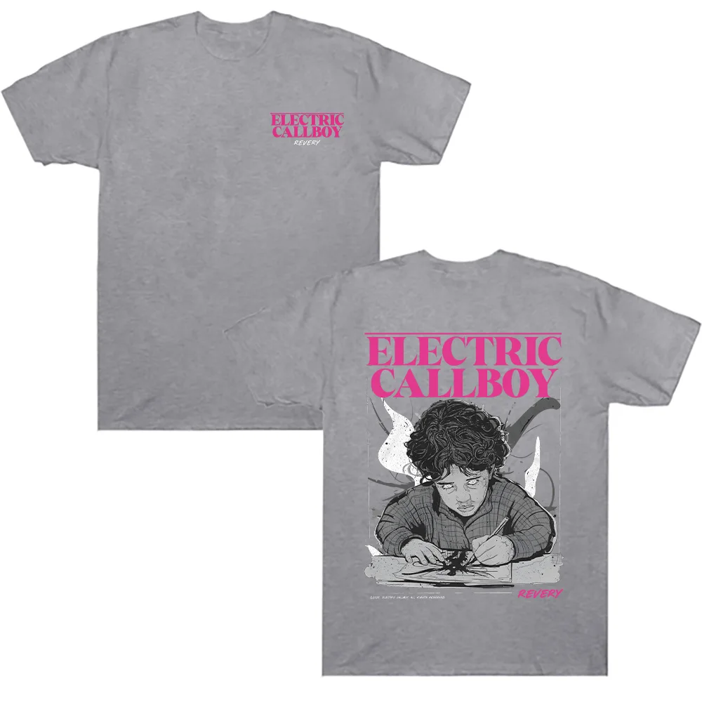 Callboy elétrico revery pintura t-shirts moda impressão topo tshirt verão nova luz e fina das mulheres dos homens camiseta de manga curta algodão