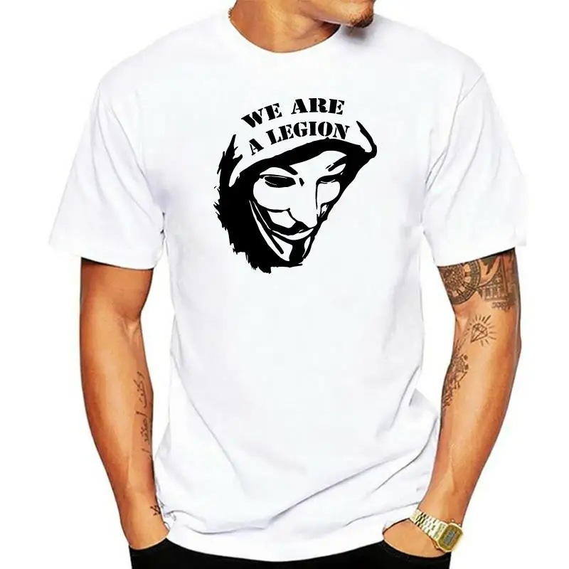 ANONYMOUS WE ARE A LEGION T-SHIRT HACKER ACTIVIST REBELS TEE FAUKES GUY TOP