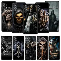 Skull Skeleton Grim Reaper Case for Samsung A51 A71 A21S A12 A11 A15 A25 A31 A41 A52 A32 A23 A33 A53 A73 A03S A05S A13 5G Cover