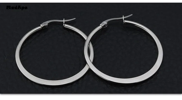 MadApe Anti-allergiche In Acciaio Inox Orecchini A Cerchio Orecchini di Marca Per Le Donne Alla Moda Classico Uomo Donna Big Hoops Orecchini Dei