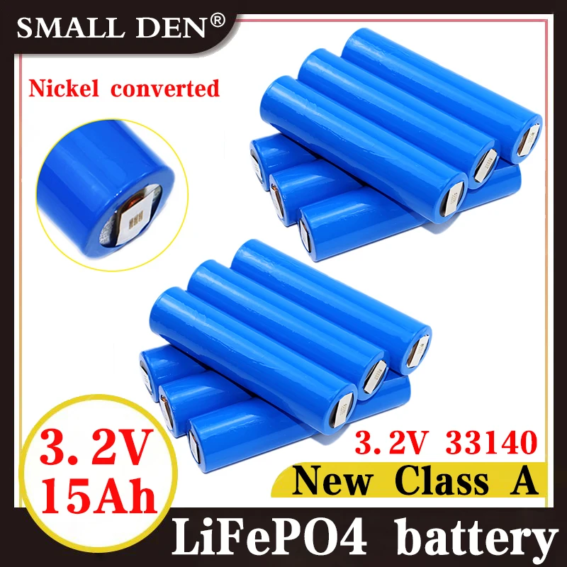 

Lifepo4 33140 3.2V 15Ah Rechargeable Battery Cell High Power Discharge For 12V 24V E-bike Scooter Battery Solar Energy Storage