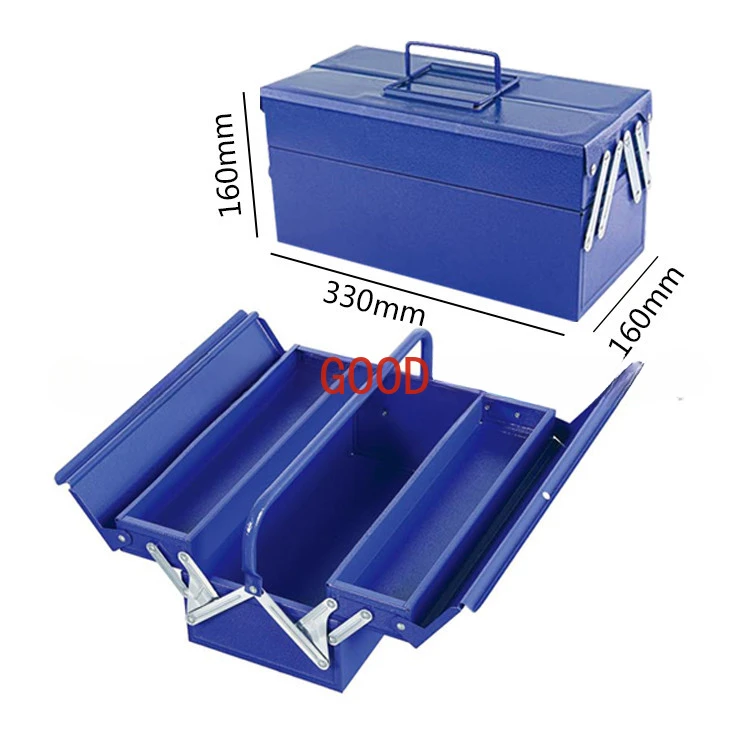 

Iron Toolbox Portable Household Multifunctional Repair Folding Hardware Thickened Storage Box