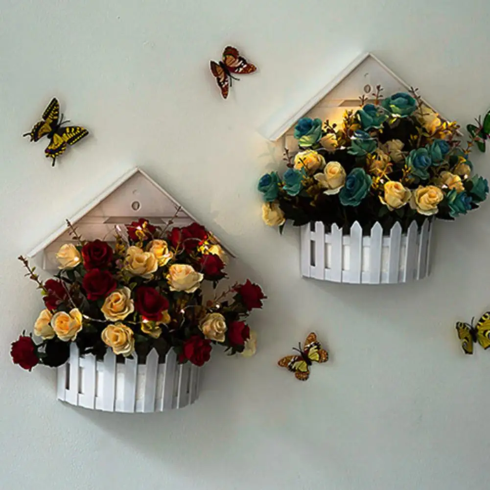 Sustainable Craftsmanship Decor Plastic Wall Hanging Planters Hanging Flower Basket Handcrafted Sustainable Planter for Balcony