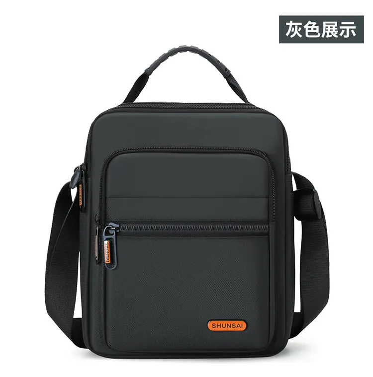 Picture 6: Men's casual business briefcase, waterproof nylon handbag, multi-layer pockets, single-shoulder crossbody bag
