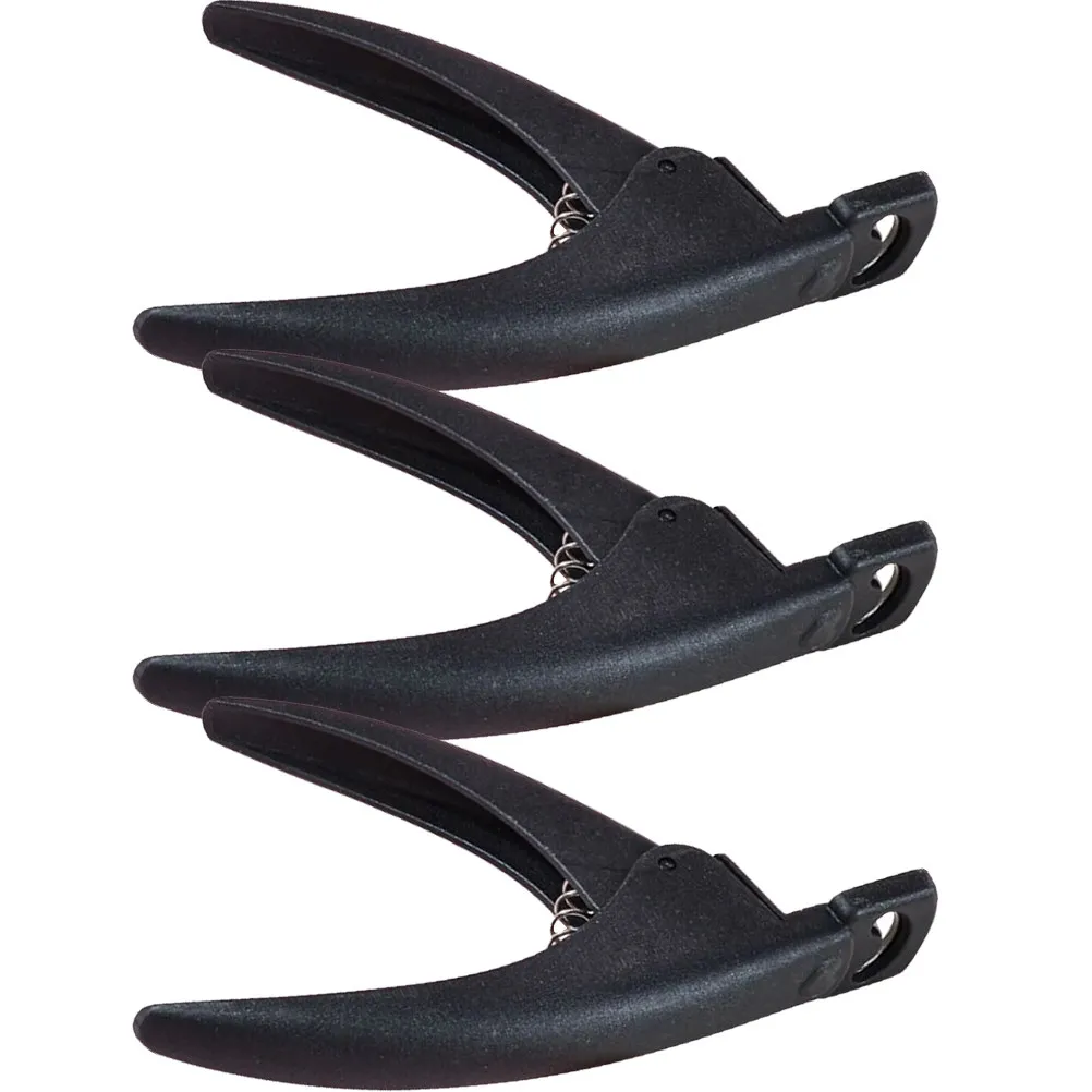 

3Pcs Black U Shape Nail Clipper Stainless Steel Nail Tips Cutter Ergonomic Comfort Handle for Acrylic False Extended Nails