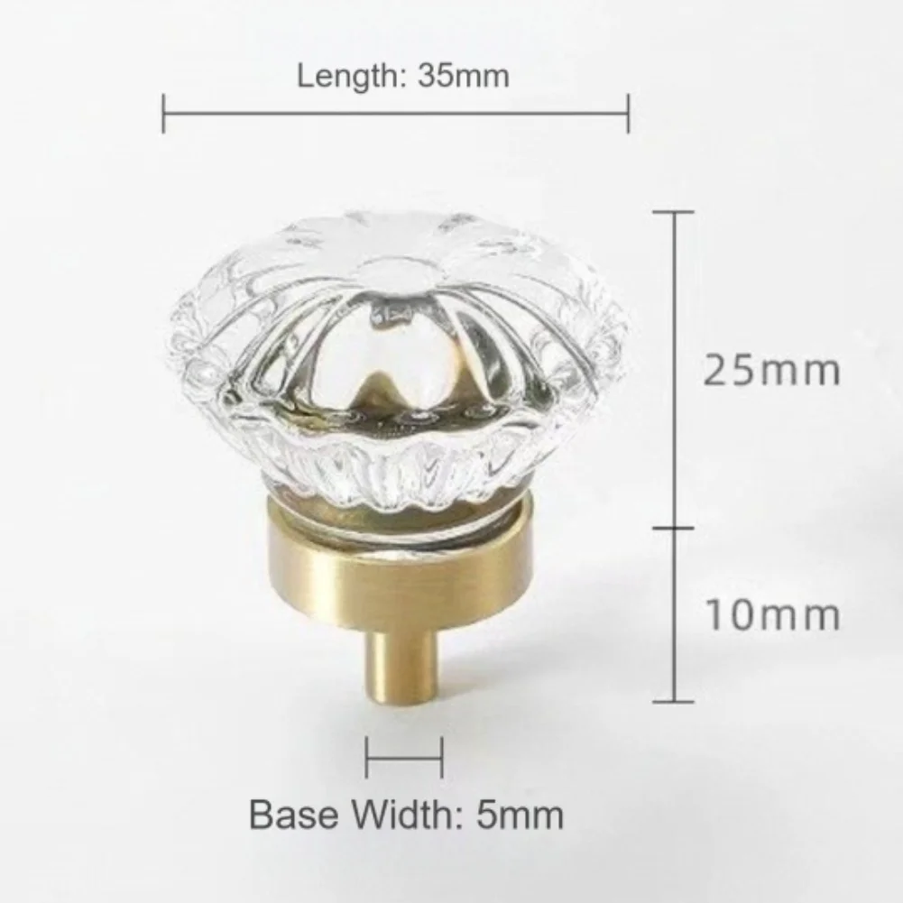 For Crystal Glass Cabinet Knobs Featuring Classic European Fluted Design and Robust Alloy Base for Residential Furniture