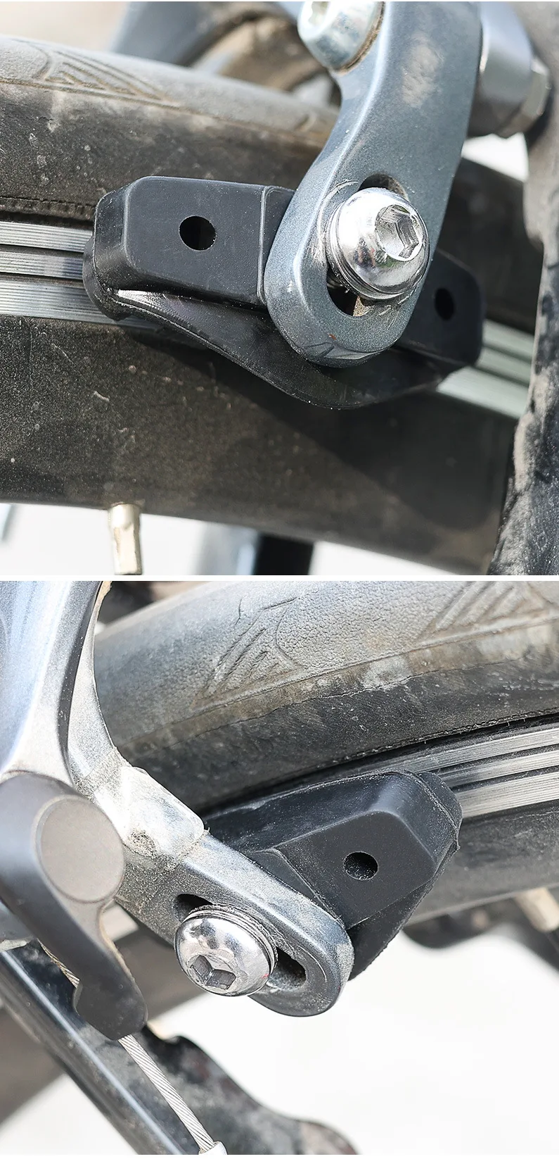 1/2 Paar Premium-Fahrradbremsbeläge, professionelle Bremssattelbremsbeläge für Rennräder, Fahrradbremsblöcke von 50 mm, mit Schraubenschlüssel geliefert – Detail 7