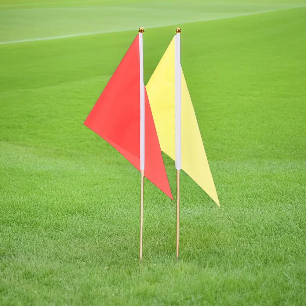 8pcs Lawn Flags Polyester Yard Marking Garden Triangle Banner Signal Decorations Outside Seasonal Team Sports