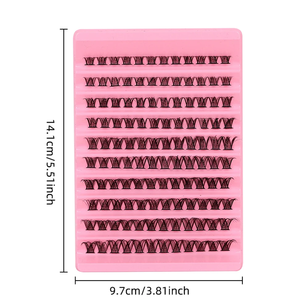 Wigスパイ個々のまつげエクステ、自然な外観、ふわふわのクラスターまつげ、d curl、DIYつけまつげ、8-16mm、120個