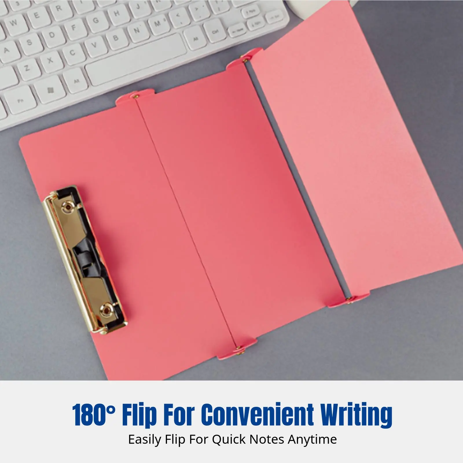 Aluminum Alloy Writing Board, Letter-Size Foldable Three-Fold Board, Portable Document Holder, Multi-Color, Strong Fastener