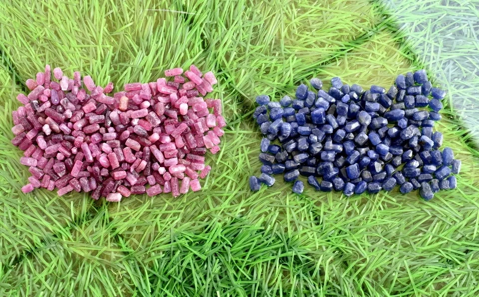 100.00% Natural Top Grade Ruby & Blue Sapphire Raw Loose Gemstone Lot 100.00 Ct