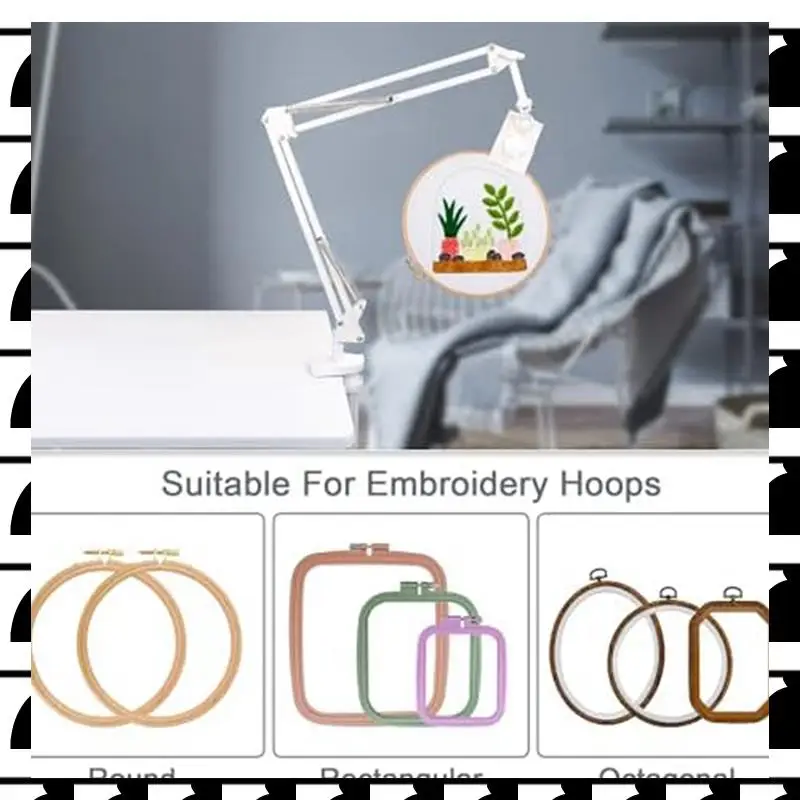 

A44U Tablet Stand Suitable For Desktop Installation With 360° Rotation, Embroidery Hoop Stand, Mobile Stand For Office Desk A Du