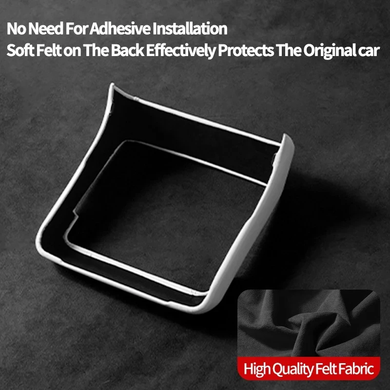 For Tesla Model 3 Highland/Model Y Juniper Rear Air Vent Cover Center Console Leather Armrest Box Anti-Scratch Car Accessories