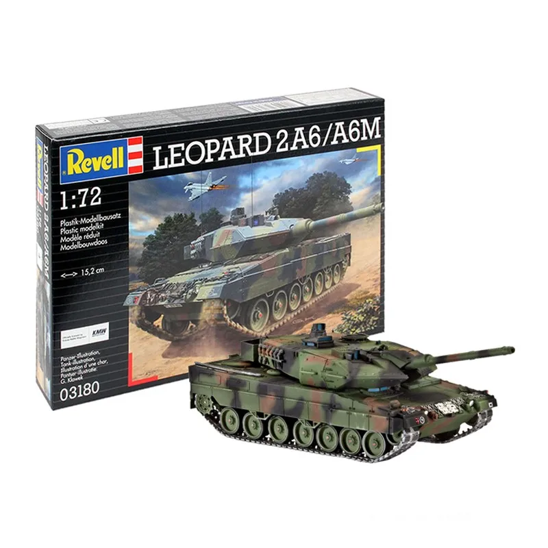 REVELL 03180 1/72 Scale Model Leopard 2A6/A6M Main Battle Tank  Assembly Model Building Kits For Hobby DIY