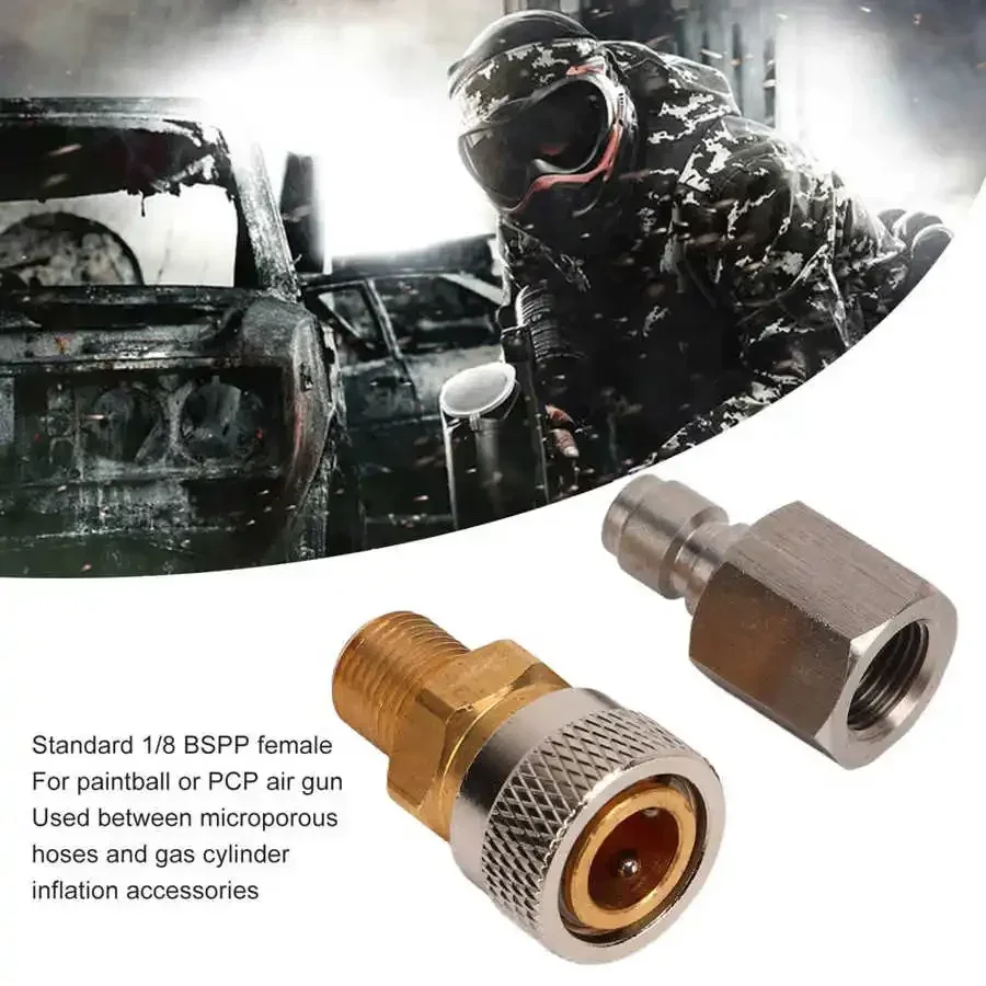 1/8 BSPP Quick Connector Fast Disconnect Release Charging Female Socket Coupler Accessories