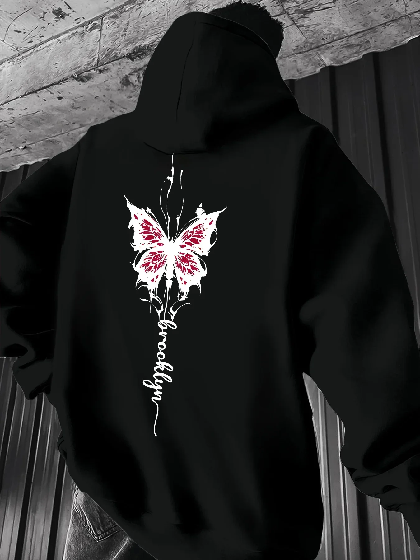 Men Women Tribal Triangle Totem Hoodie Polynesian Tattoo Pattern Chest & Back Print Casual Loose Pullover Hooded Sweatshirt