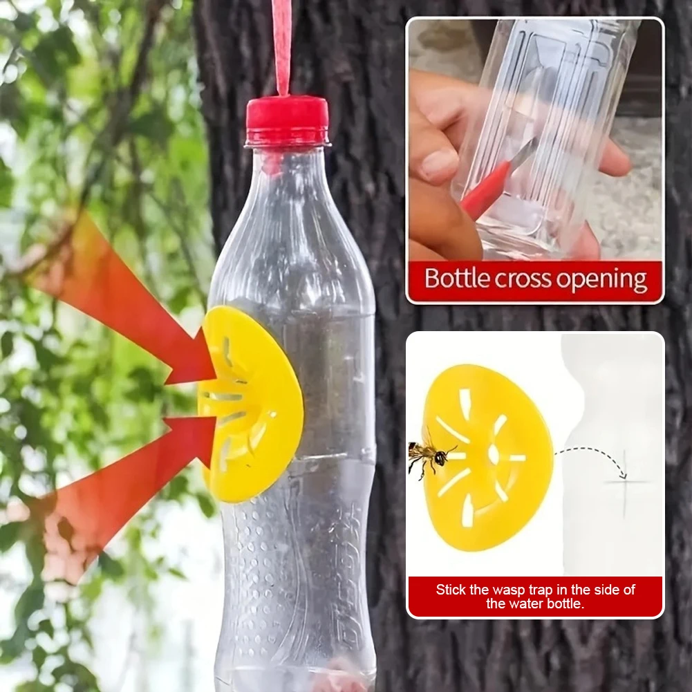 5Pcs Flying Insects Funnel Trap Reusable Flower Shape Garden Outdoor Pest Control Tool Wasp Trap for Outdoor Home Garden Yard