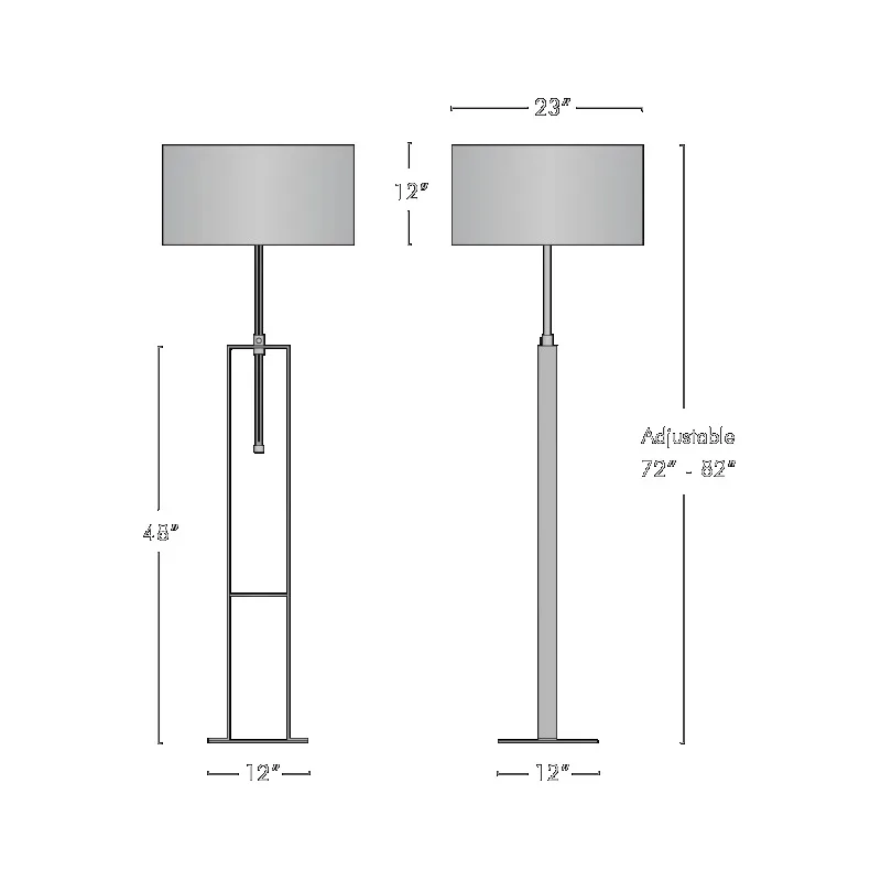 

Adjustable height oval and E12 bulbs, base, brass floor lamp