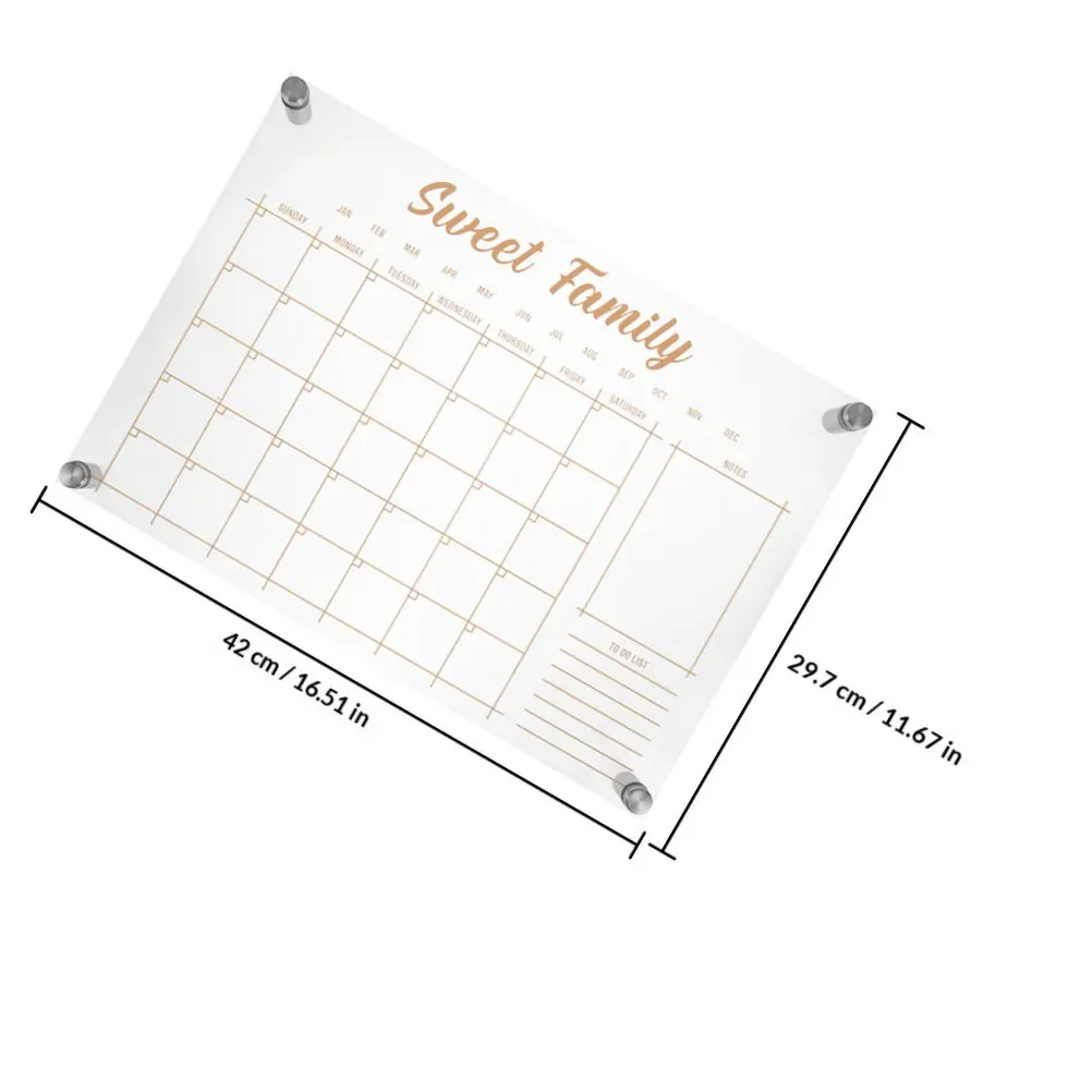 1Set Multifunctional Memo Board Stable Acrylic Handwritten Display Board for Home Office School Notification Notice