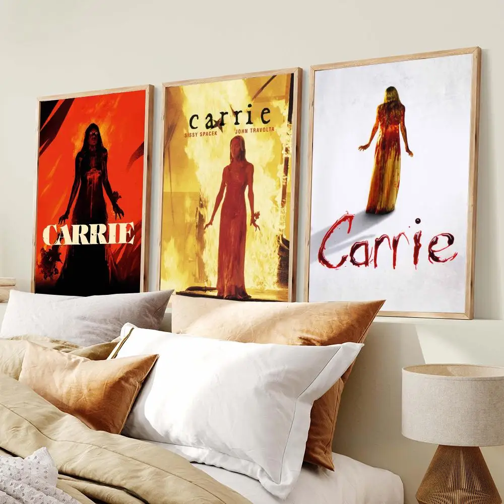 Horror movies C-Carrie Poster PP Wall Art Prints Poster for Dorm Room Apartment Home Office Room Decor Gift Waterproof