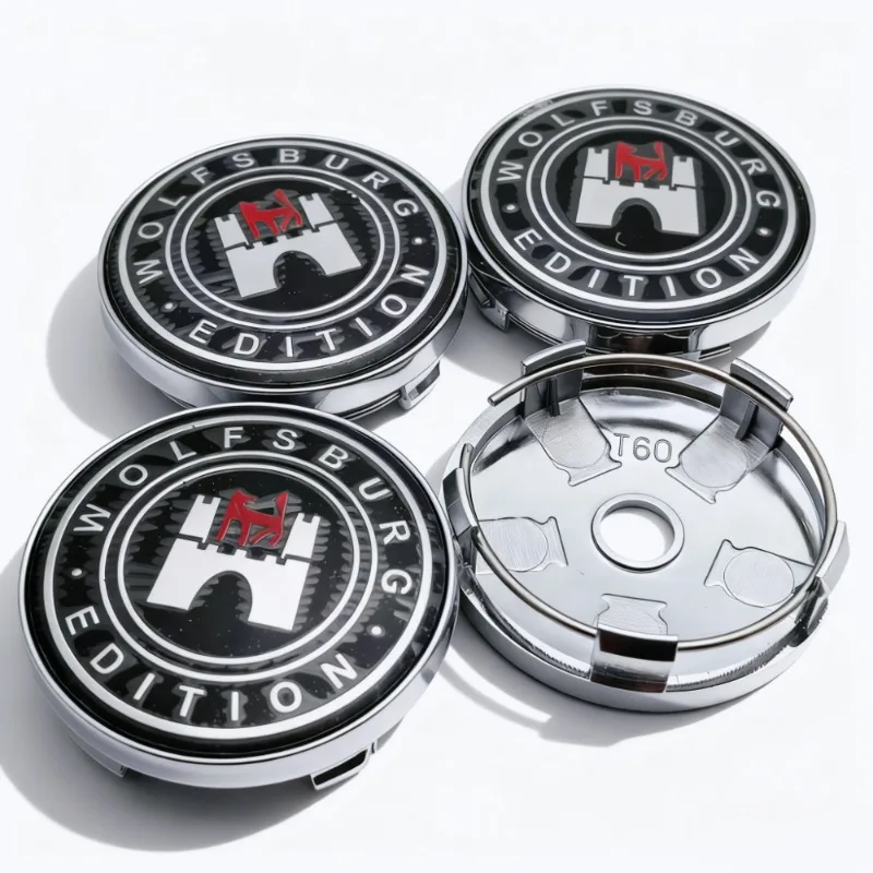 4 Stück Wolfsburg Logo Emblem Abzeichen Auto Radnabenkappen 60 mm 56 mm Räder Nabenkappe Felgenradkappen Staubschutz Ersetzen Sie Autozubehör – Detail 7